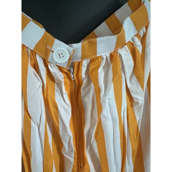 Walt Disney Dapper Dan Inspired Women’s Skirt Size Small. Orange & White Stripes - Picture 6 of 8